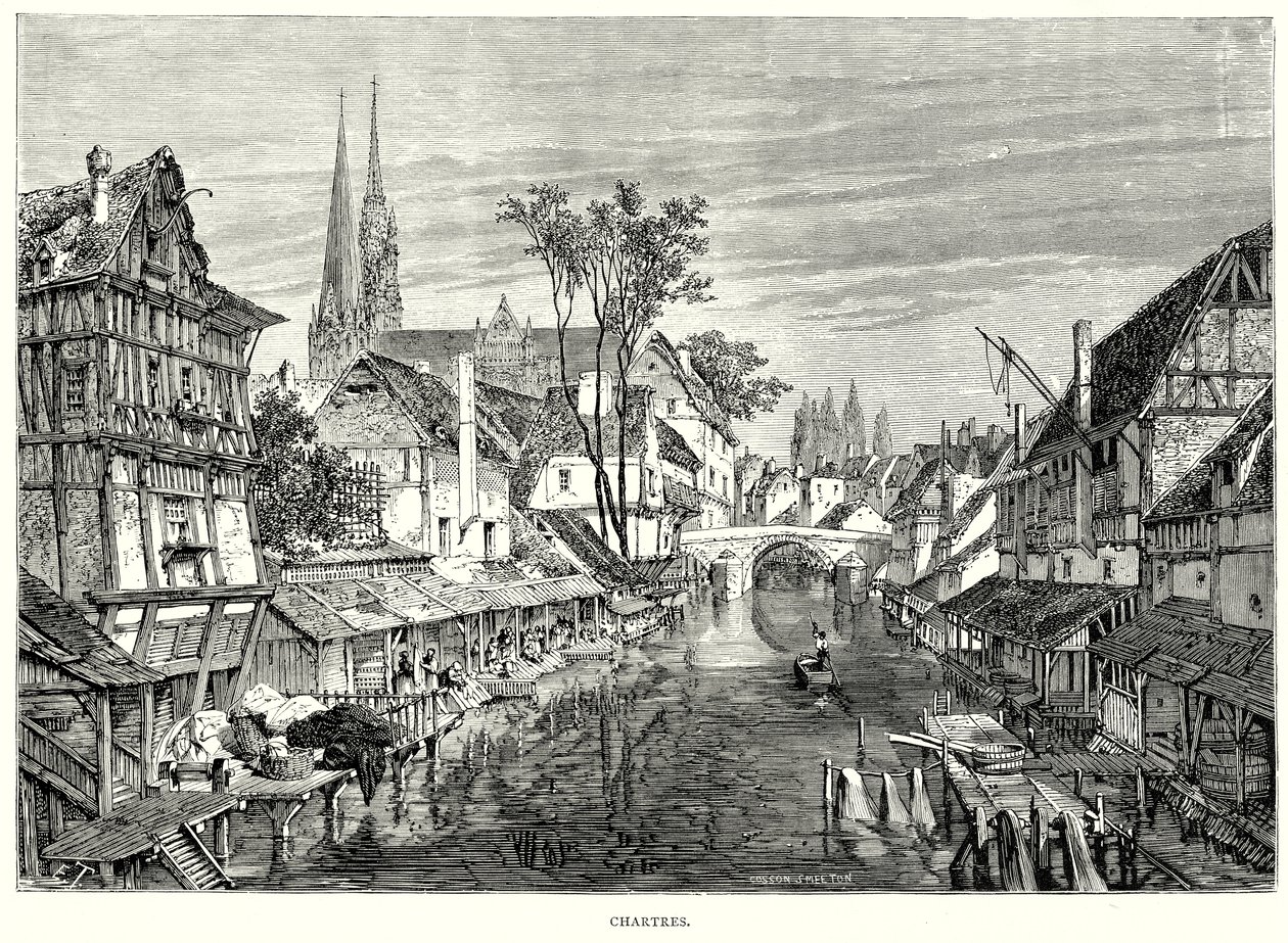 Chartres (rycina) autorstwa English School