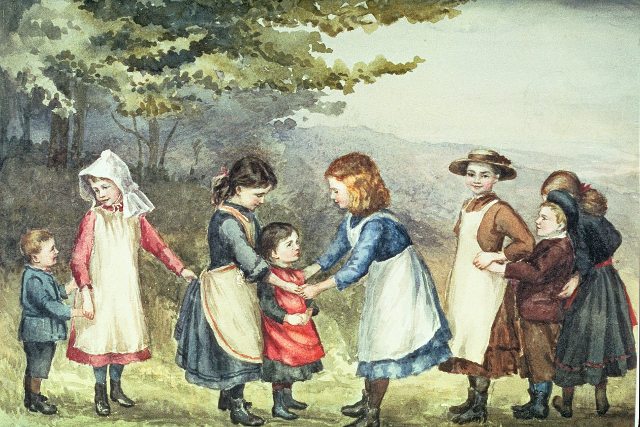 Gry dla dzieci, ok.1880 (wc na papierze) autorstwa English School