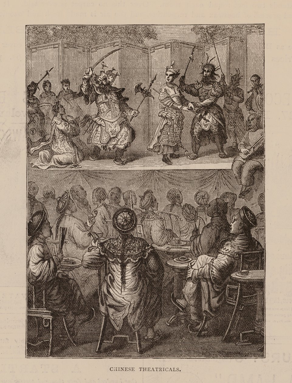 Chińskie teatry (rycina) autorstwa English School