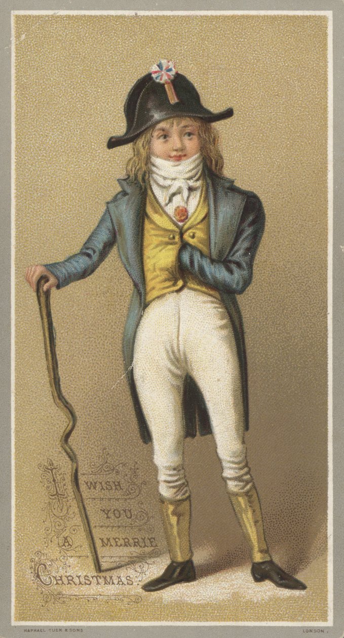 Kartka świąteczna (chromolitho) autorstwa English School