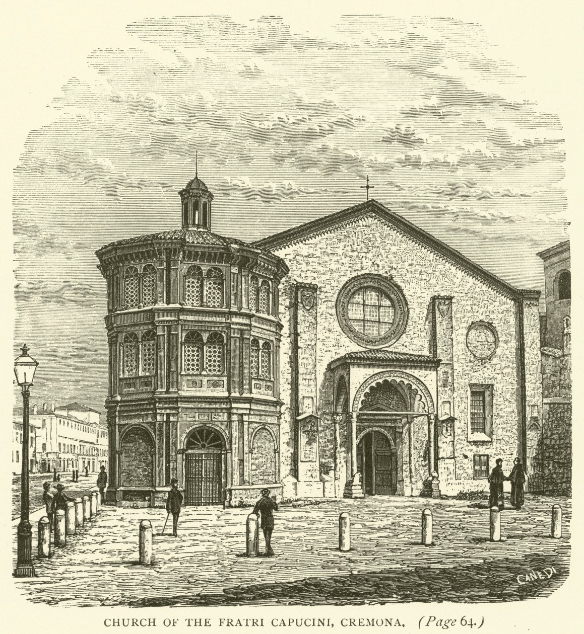 Kościół Fratri Capucini, Cremona (rycina) autorstwa English School