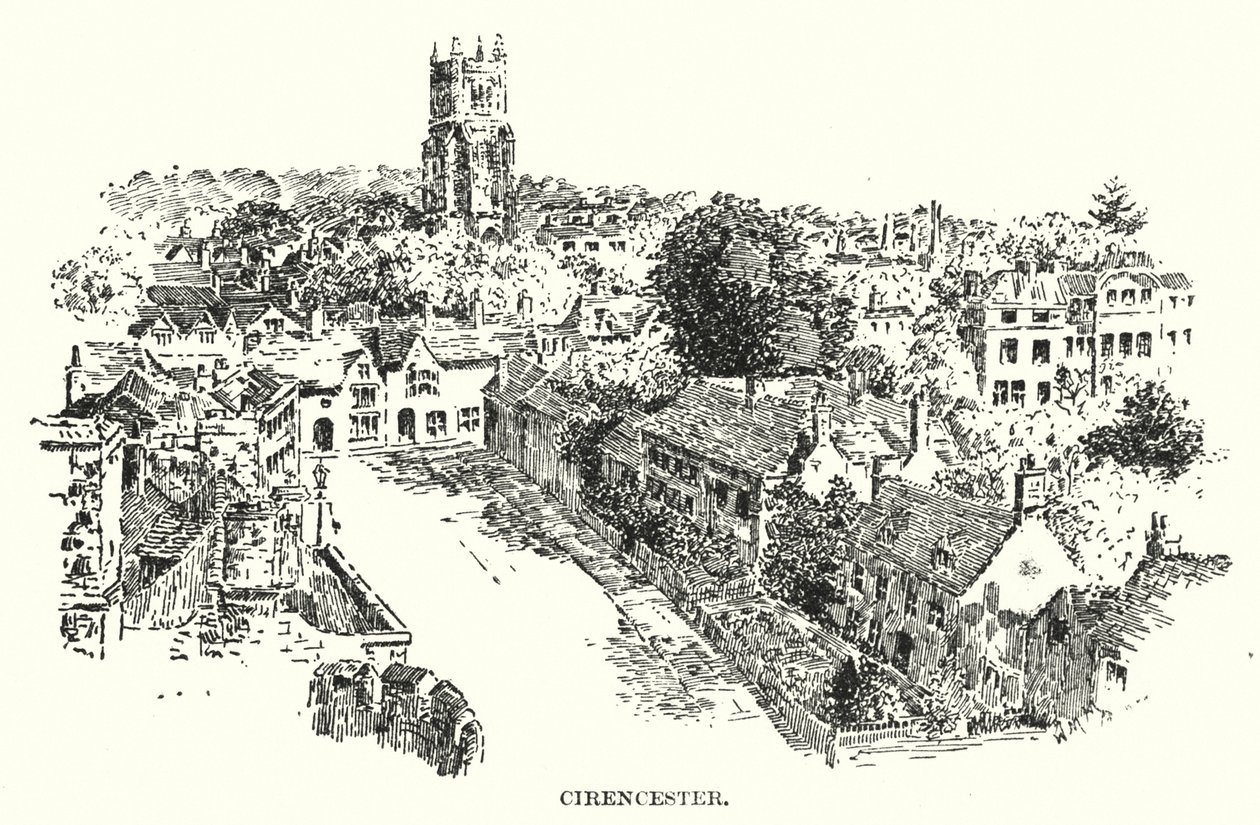 Cirencester (litografia) autorstwa English School