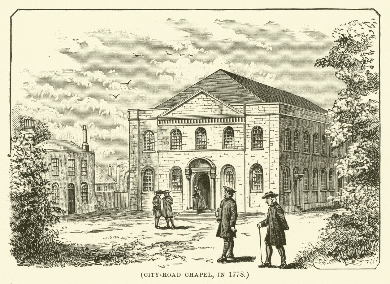 Kaplica przy City-Road, w 1778 r. (rycina) autorstwa English School