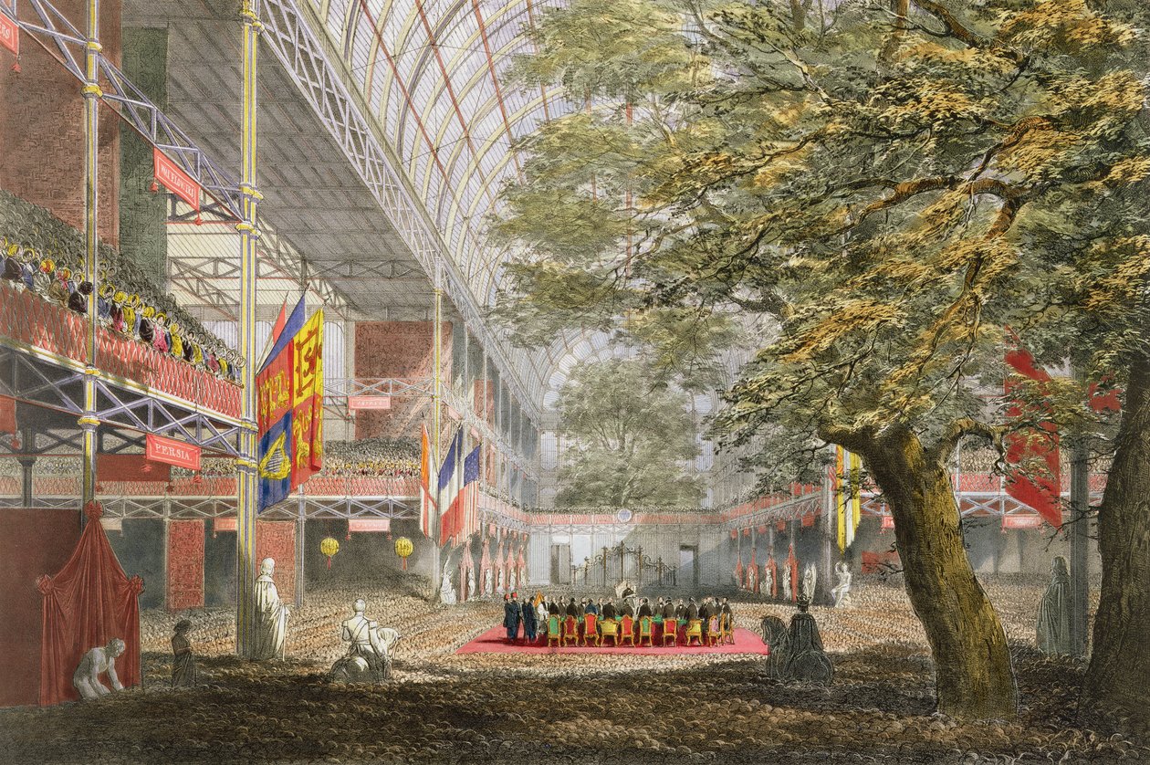Ceremonia zamknięcia, z Dickinsons Comprehensive Pictures of the Great Exhibition of 1851, opublikowany 1854 autorstwa English School