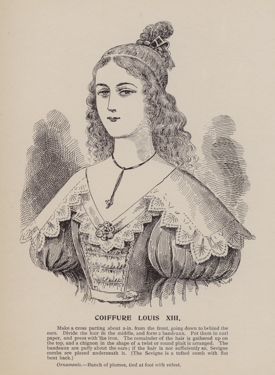Fryzura Ludwika XIII (rycina) autorstwa English School