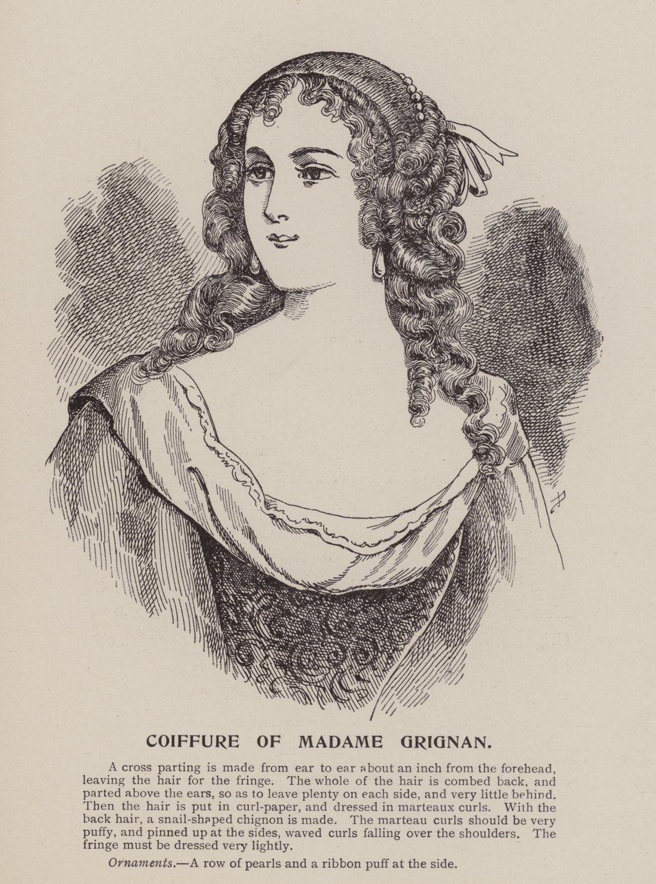 Fryzura Madame Grignan (rycina) autorstwa English School