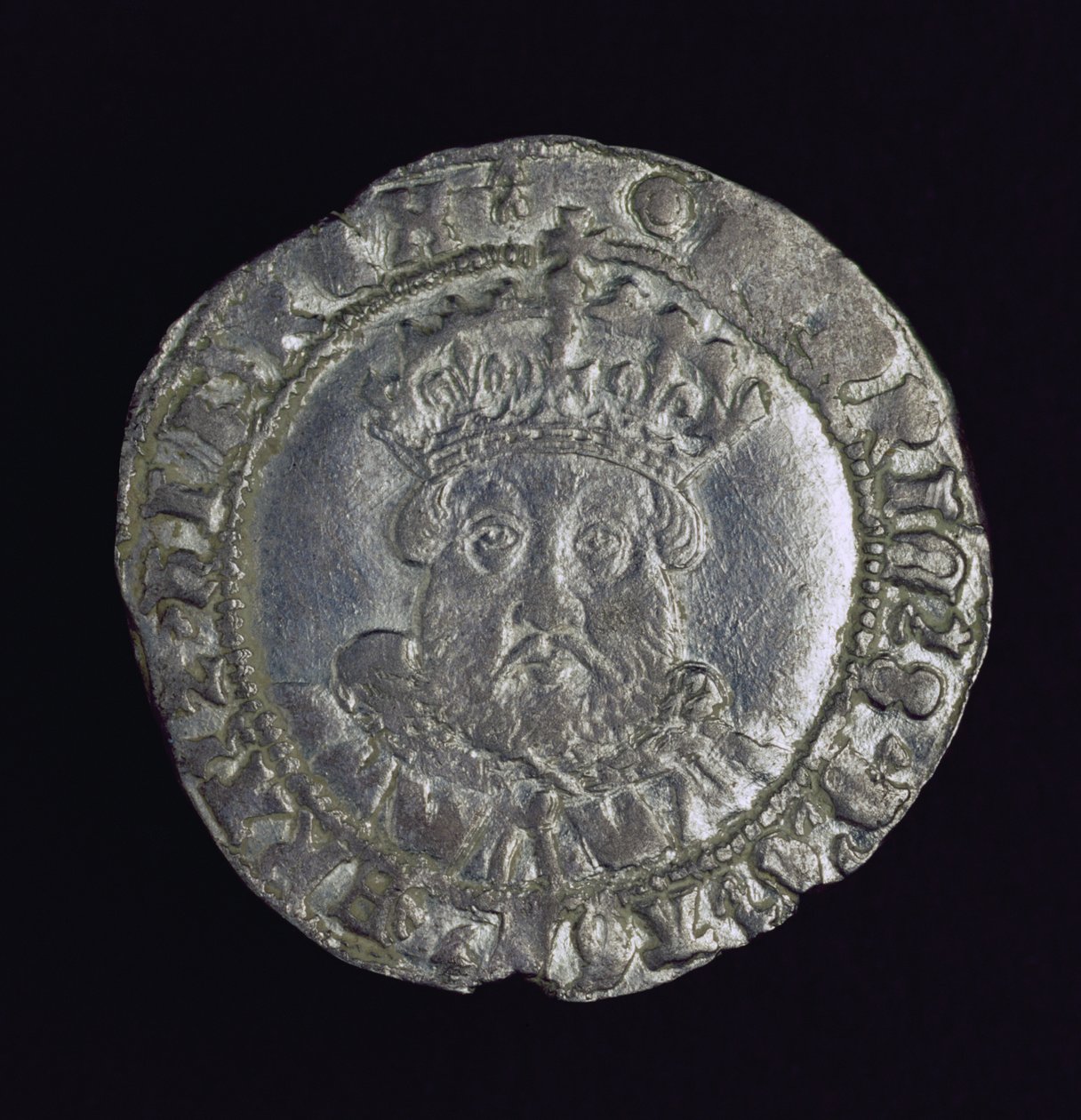 Moneta z głową Henryka VIII (srebrna) autorstwa English School