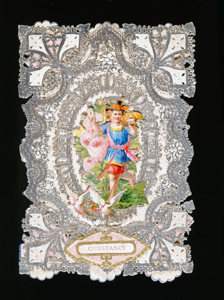 Stałość, kartka walentynkowa, ok. 1860 (kolor lito na papierze) autorstwa English School