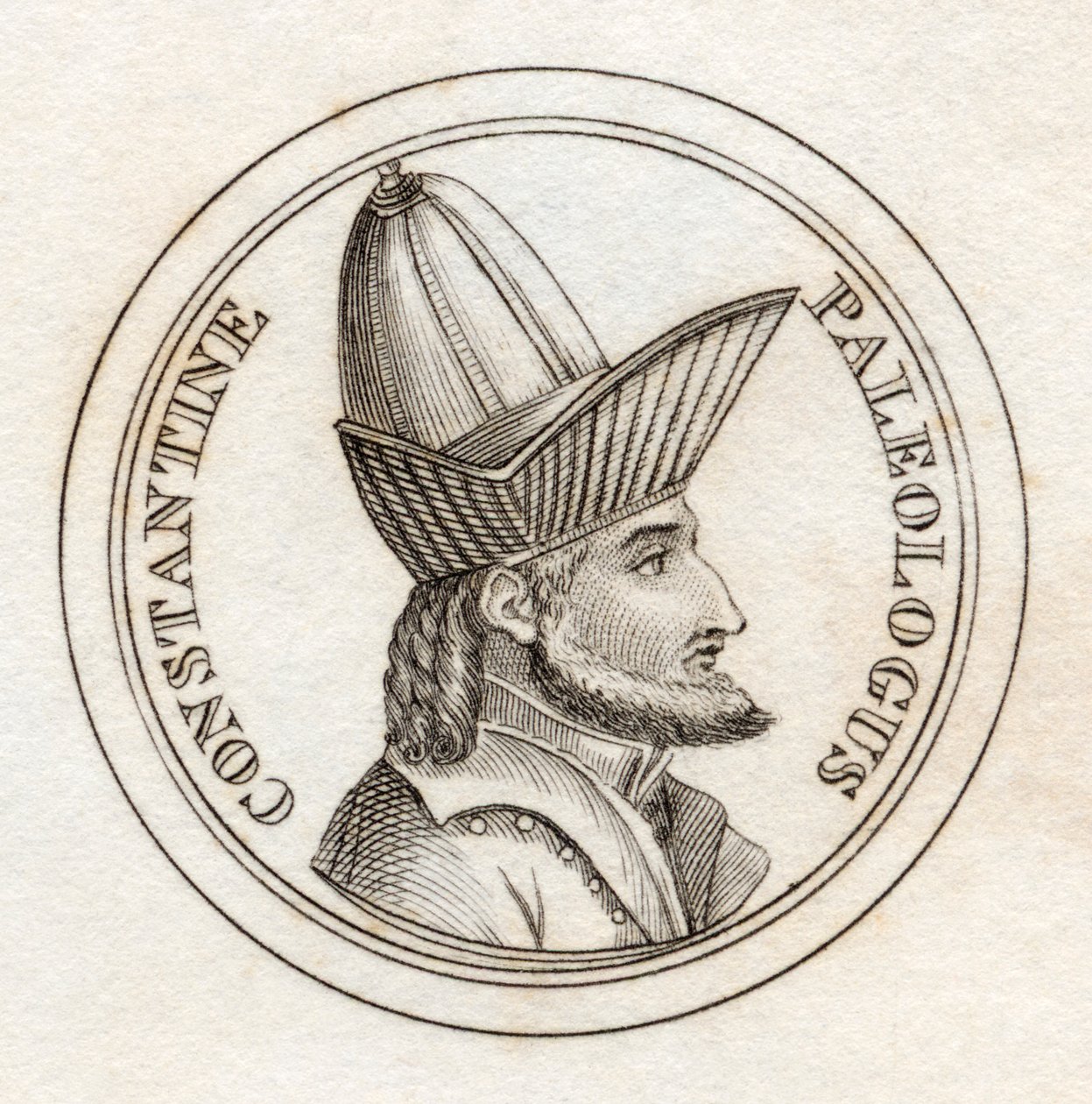 Constantine XI Palaiologus, ze „Słownika historycznego Krabba”, opublikowanego w 1825 r. autorstwa English School