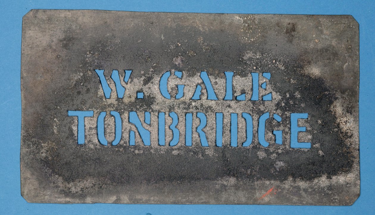 Miedziany szablon W. Gale, Tonbridge (miedź) autorstwa English School