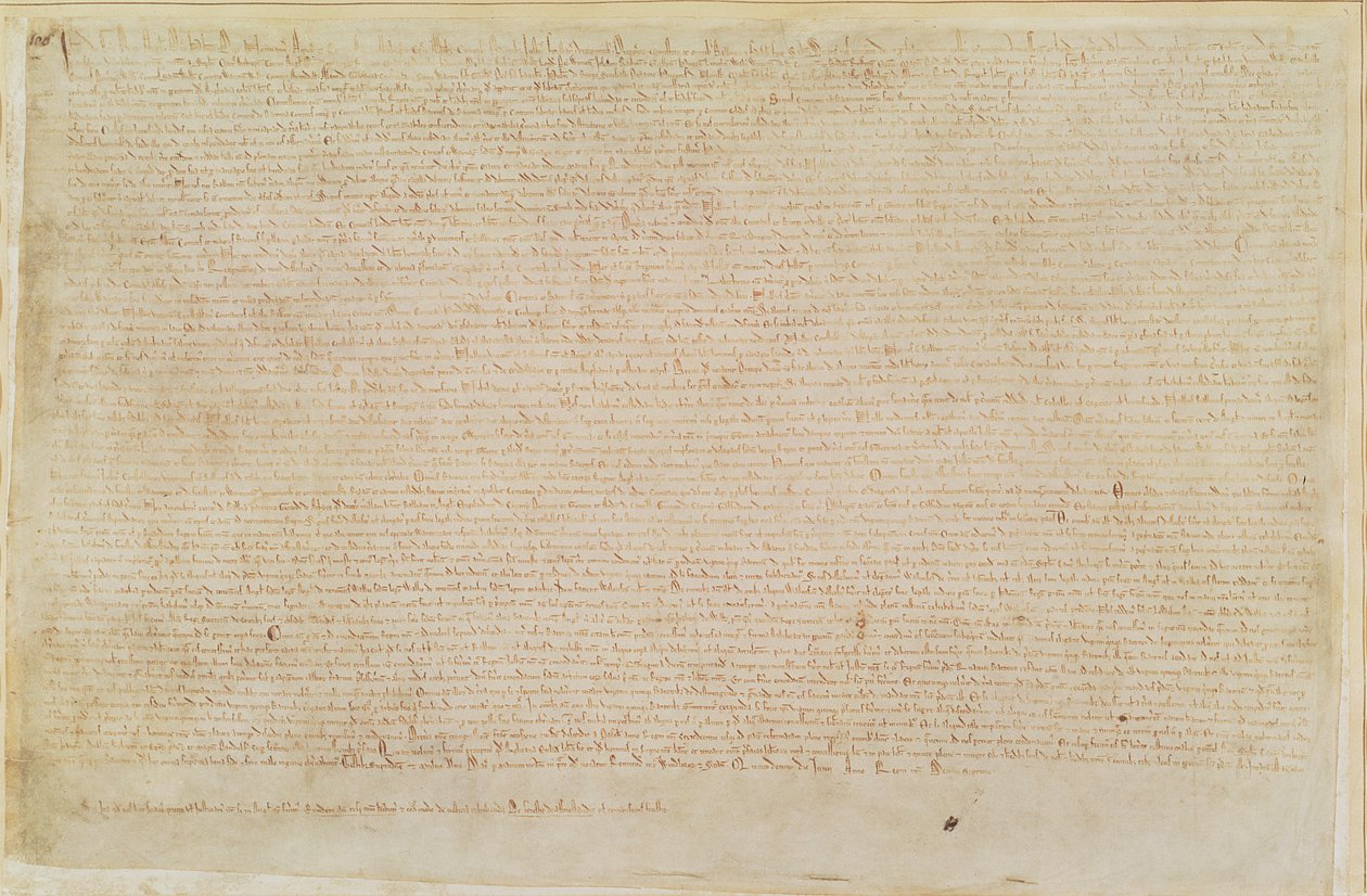 Bawełna Augusta II 106 Magna Carta autorstwa English School