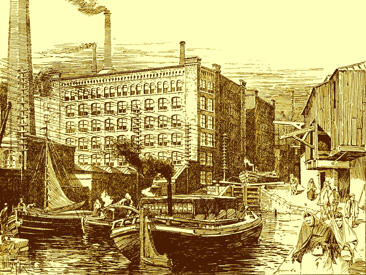 Młyny bawełniane, Miles Platting, Manchester, z "Cassell
