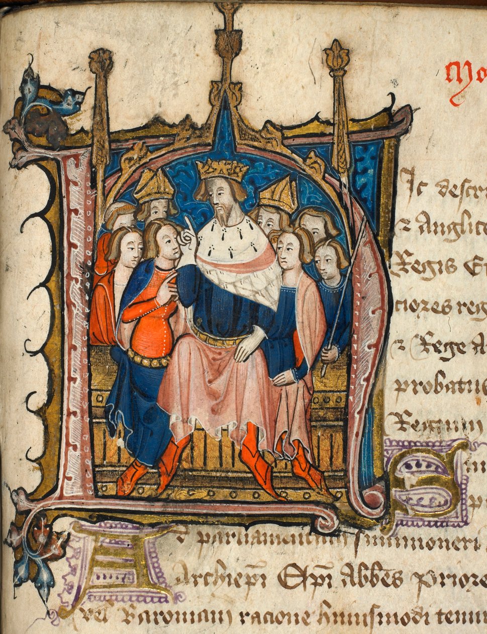 Cotton Nero D. VI, f.72 Historyczny inicjał 
