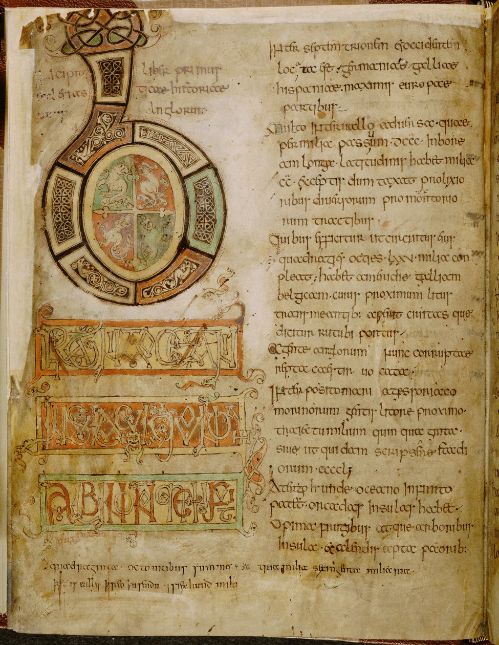 Bawełna Tiberius C.II, f.5v Inicjał 