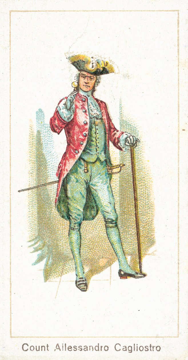 Hrabia Allessandro Cagliostro (chromolit) autorstwa English School