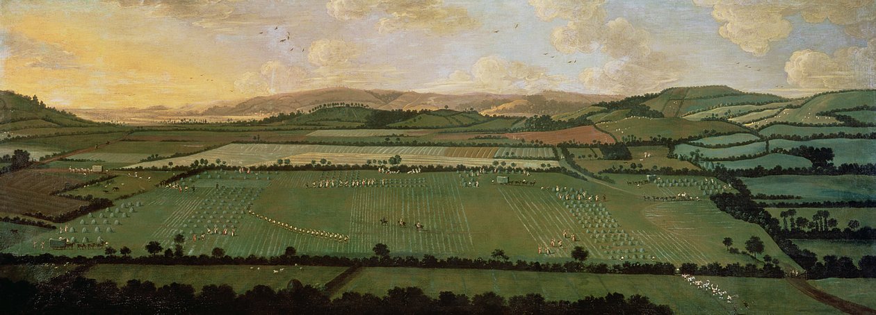 Country Round Dixton Manor, ok. 1725 autorstwa English School