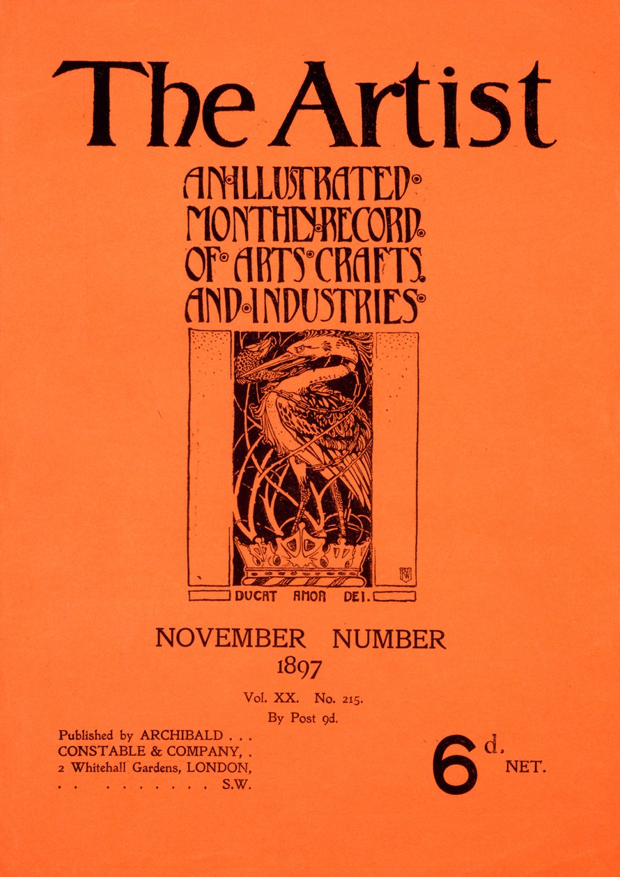 Okładka The Artist Magazine, listopad 1897 (papier drukowany) autorstwa English School