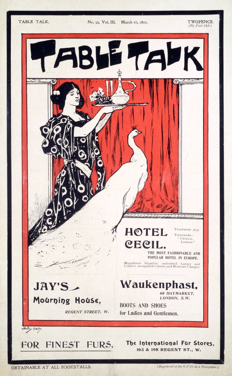 Okładka magazynu Table Talk, 27 marca 1897 (druk kolorowy i druk typograficzny) autorstwa English School