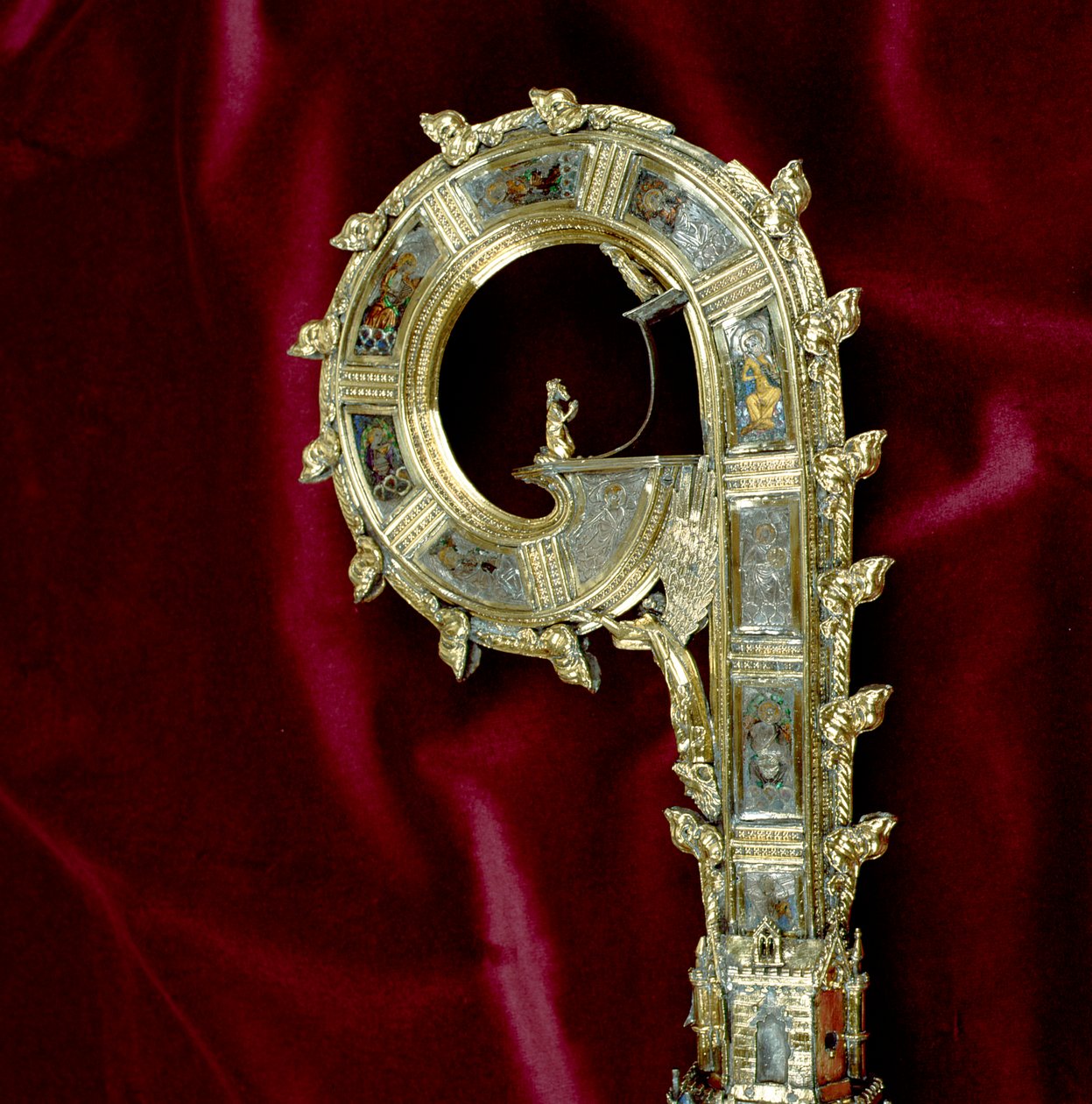 Oszusta z pastorału Wilhelma z Wykeham (ok.1320-1404): strona Pawła (srebro pozłacane) (szczegół) (zob. 205100-32) autorstwa English School