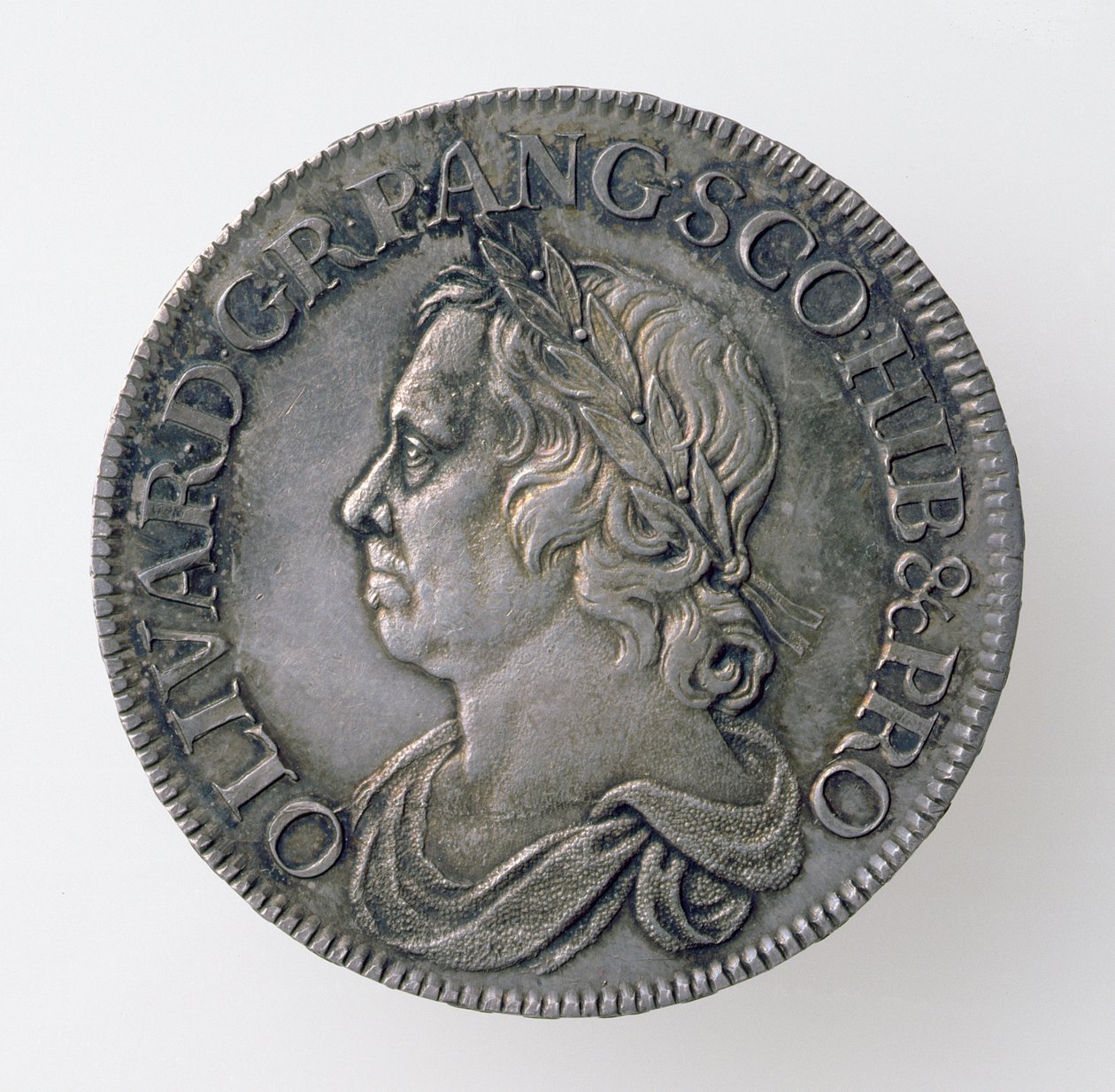 Korona Olivera Cromwella (1599-1658), Mennica Londyńska, 1658 (awers) (srebro) (rewers patrz 168062) autorstwa English School