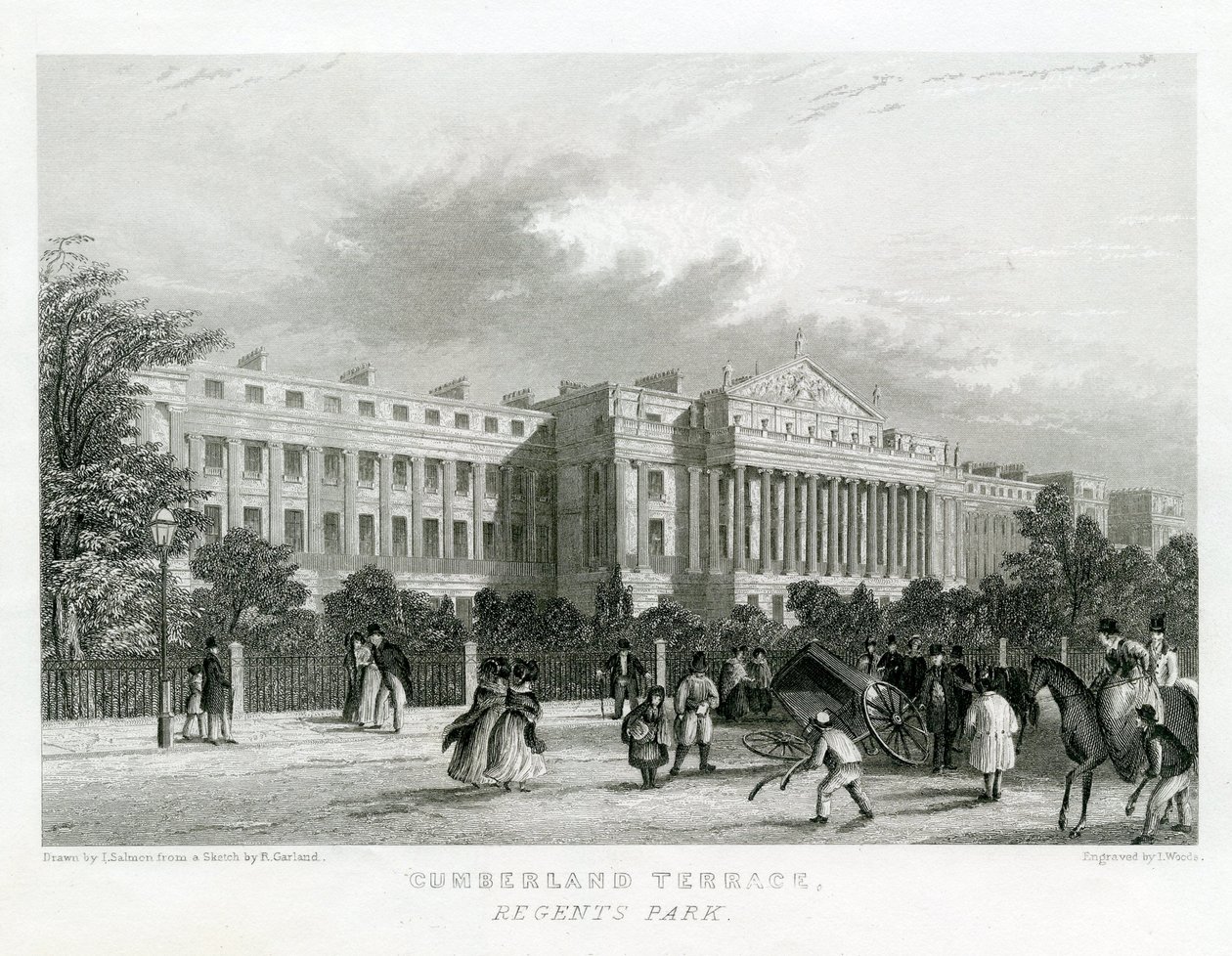 Cumberland Terrace, Regents Park, Londyn autorstwa English School