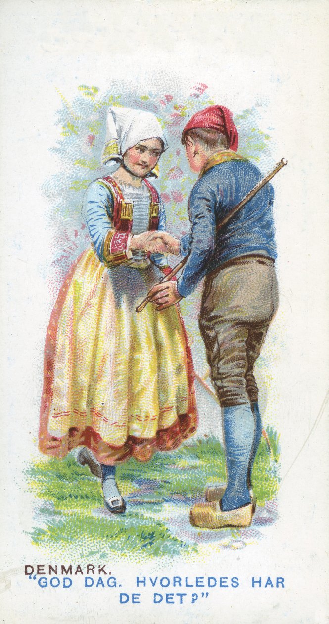 Zwyczajowe Pozdrowienie w Danii, 1907 autorstwa English School