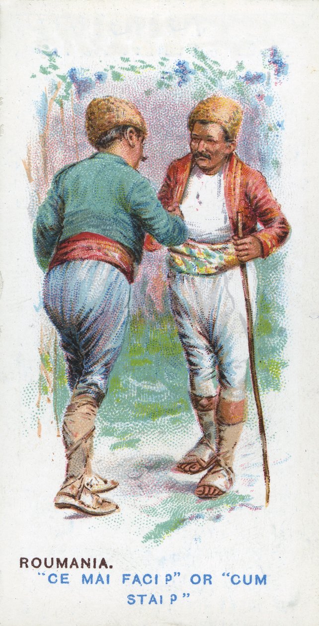 Zwyczajowe powitanie w Rumunii, 1907 autorstwa English School