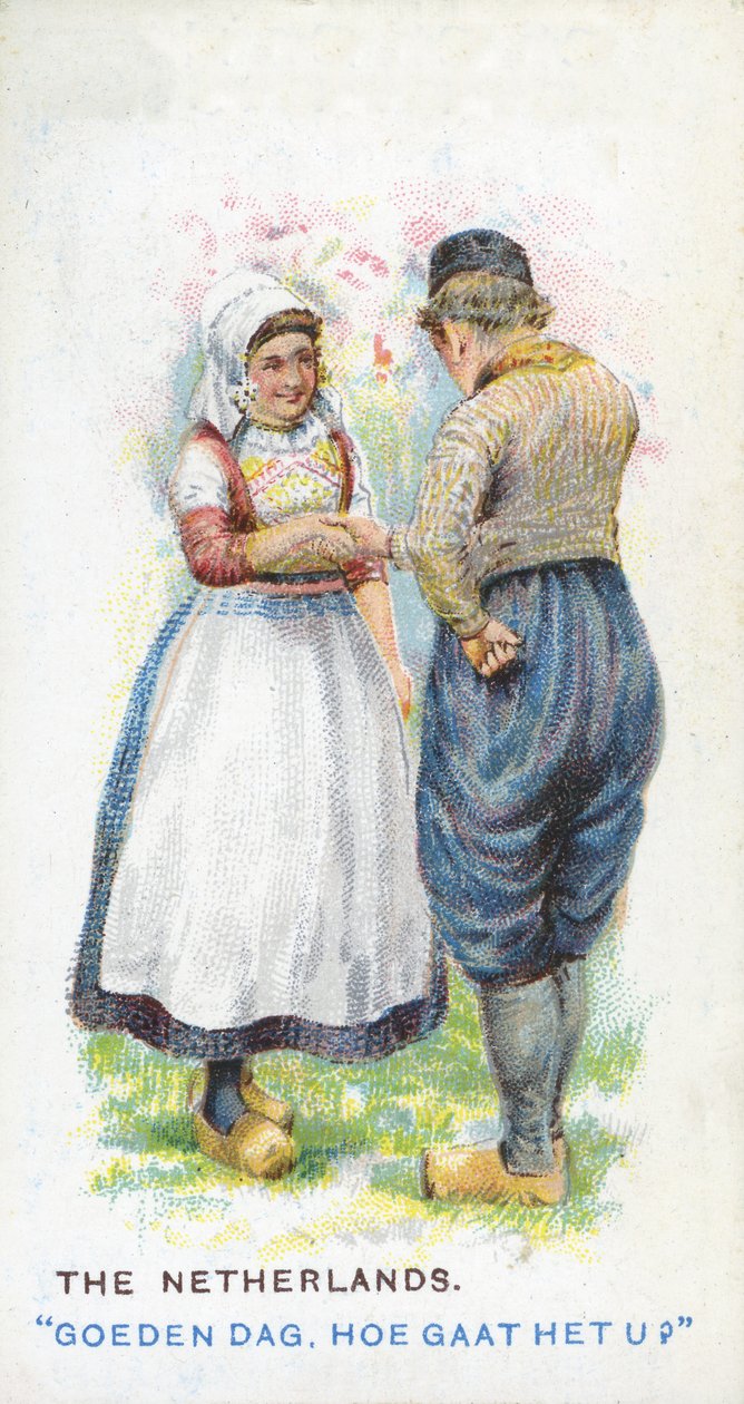 Zwyczajowe Pozdrowienie w Holandii, 1907 autorstwa English School