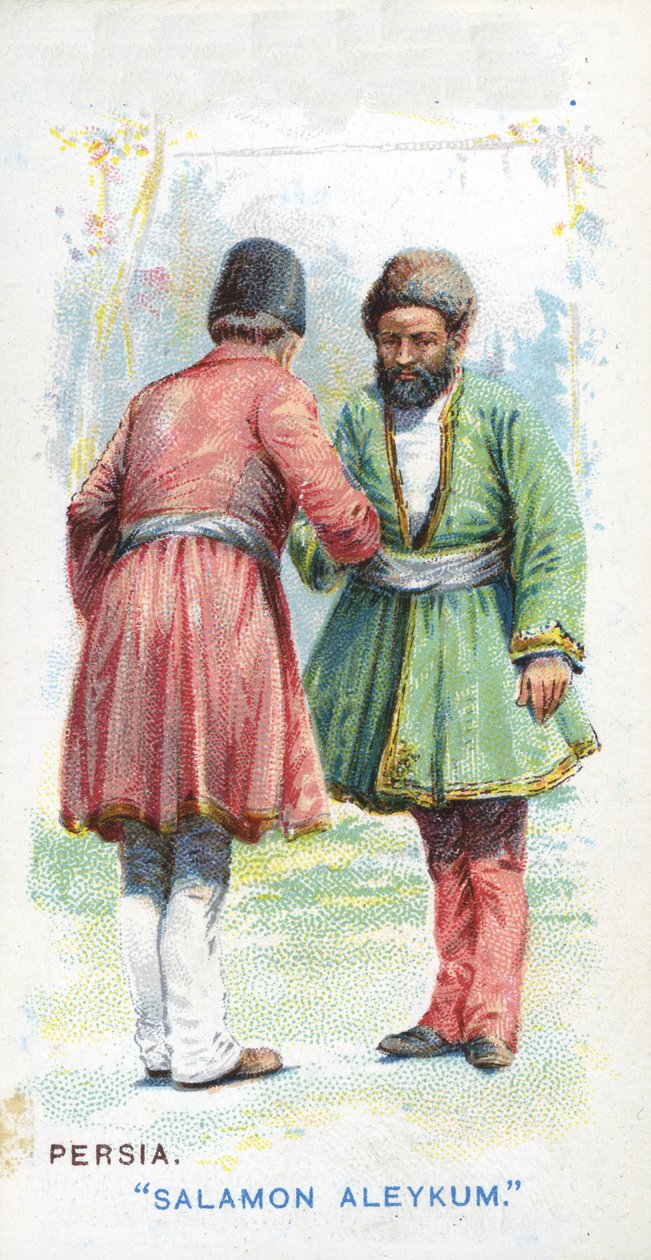 Zwyczajowe powitanie w Persji, 1907 autorstwa English School