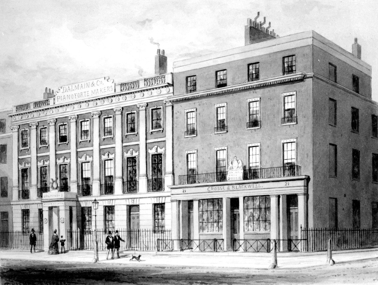 DAlemaine & Co. na placu Soho, 1854 autorstwa English School