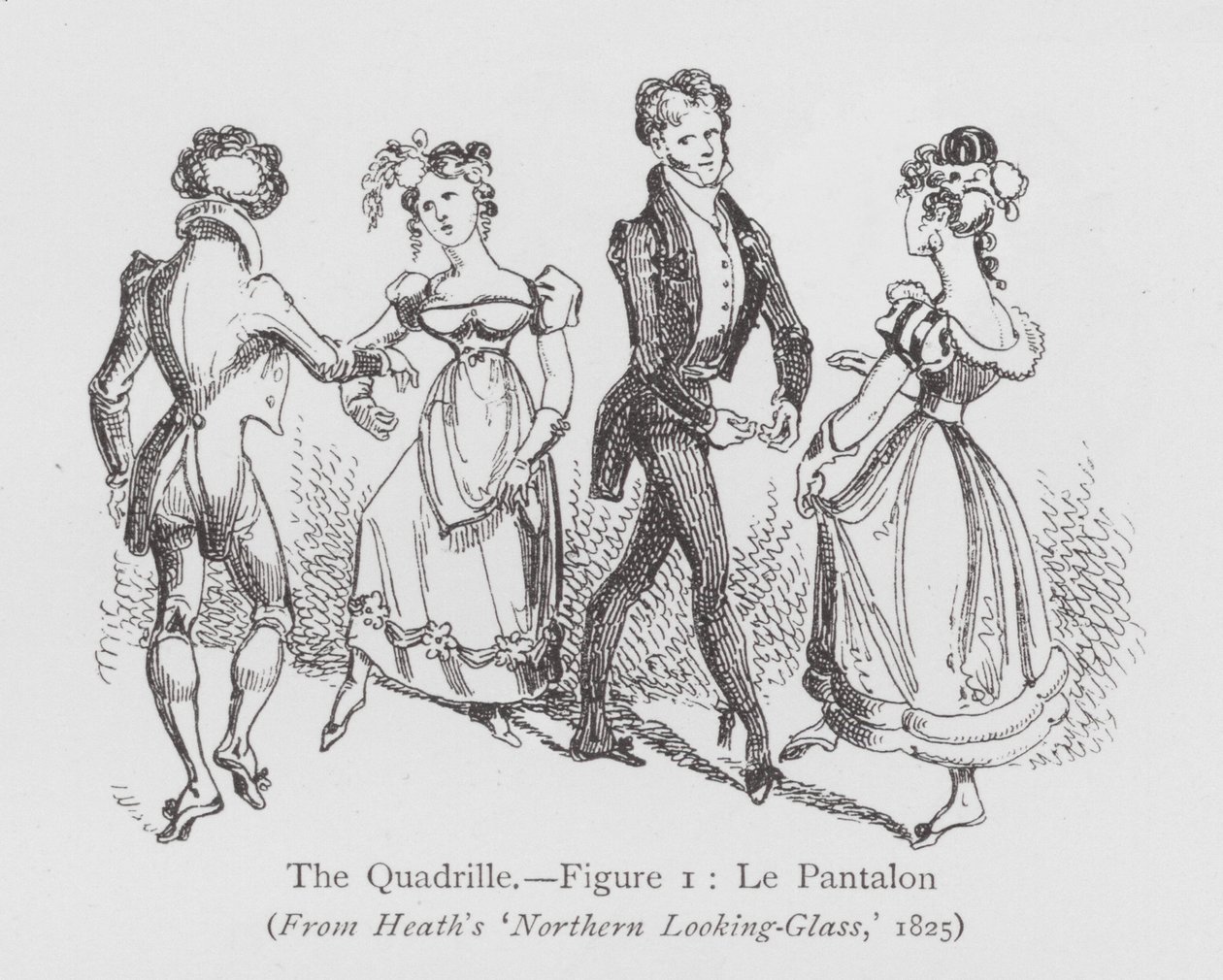 Taniec: Kadryla, rysunek 1, Le Pantalon (lito) autorstwa English School