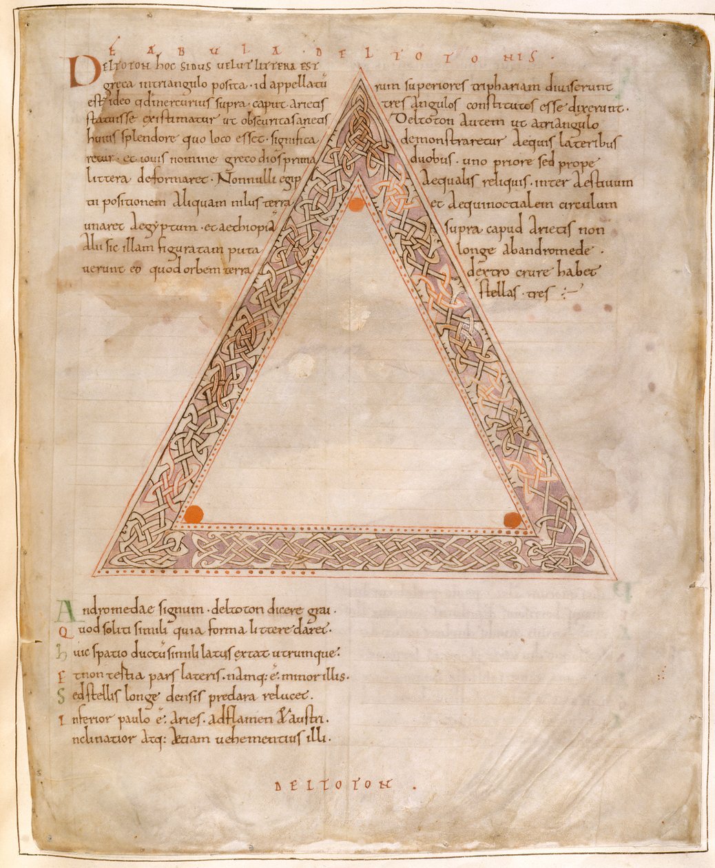 Deltoton, z Aratus Cycerona (tusz na papierze) autorstwa English School