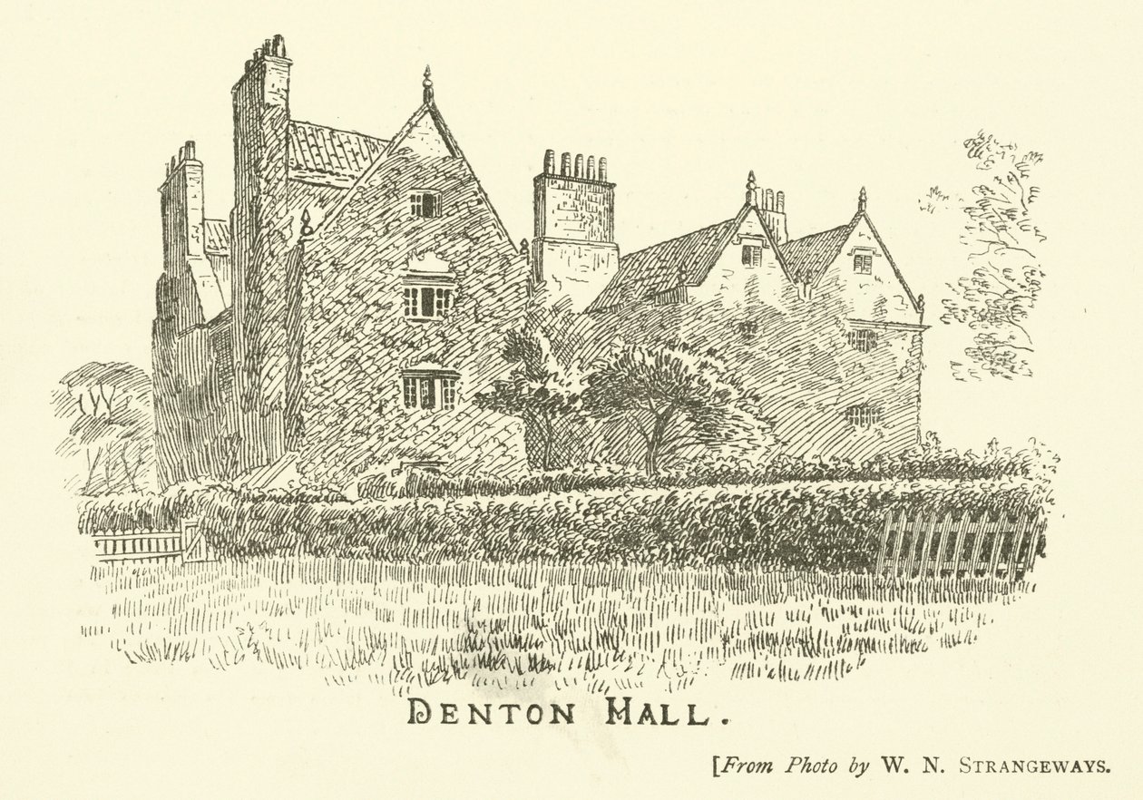 Denton Hall (grawerunek) autorstwa English School