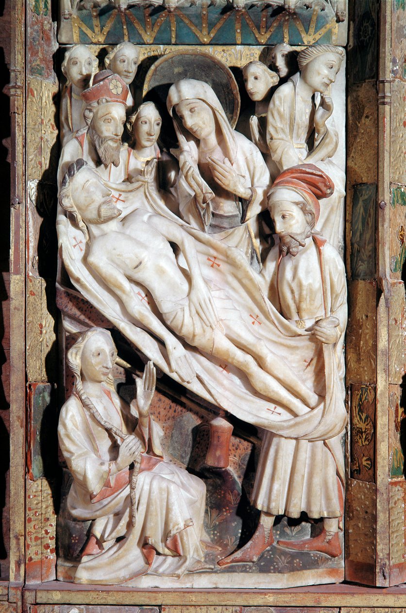 Osadzanie, Poliptyk namiętności (relief alabastrowy) autorstwa English School