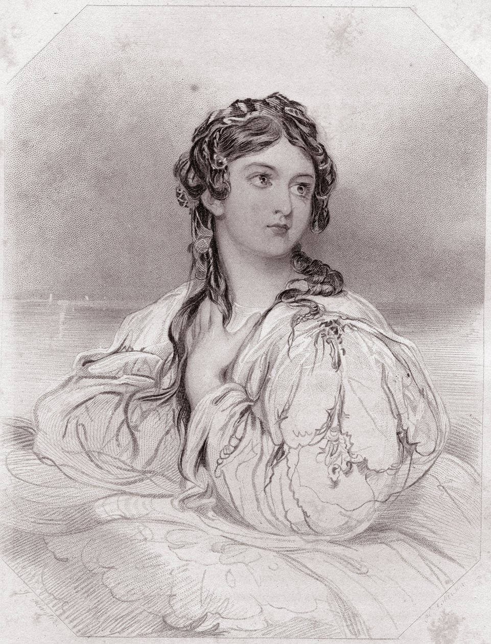Desdemona, ze sztuki Otello, „Galeria Kobiet Szekspira” autorstwa English School