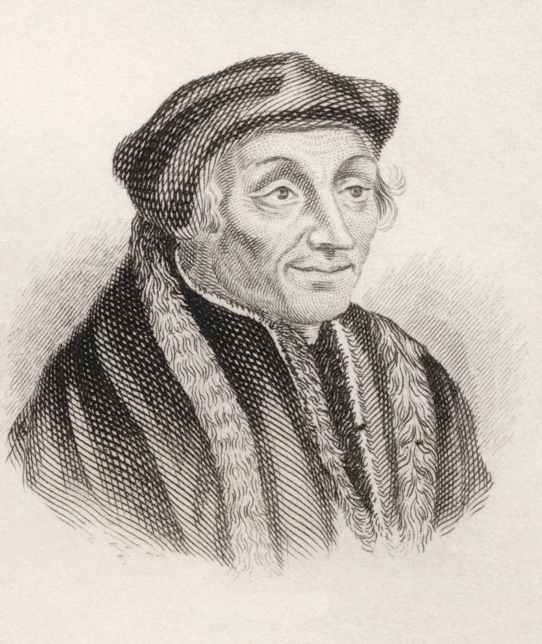 Desiderius Erasmus Roterodamus, z "Crabbes Historical Dictionary", wydanego w 1825 r. (lito) autorstwa English School