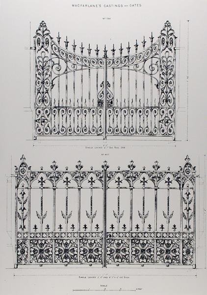 Wzory balustrad żeliwnych z 