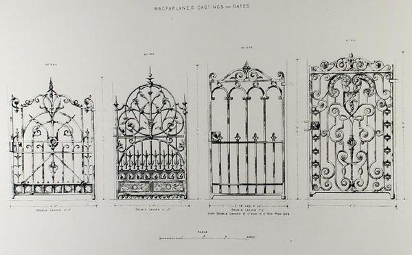 Wzory balustrad żeliwnych z 