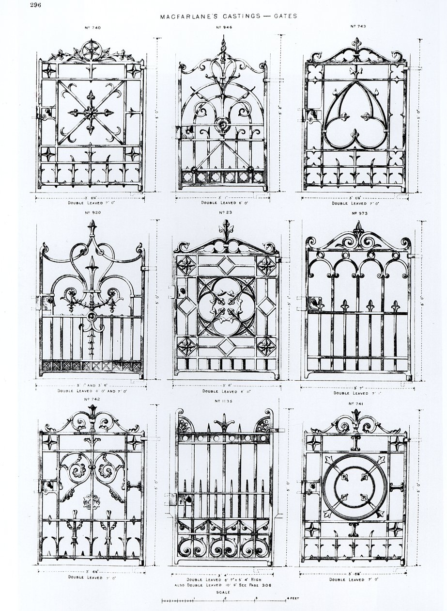 Projekty balustrad żeliwnych firmy Macfarlanes Castings autorstwa English School