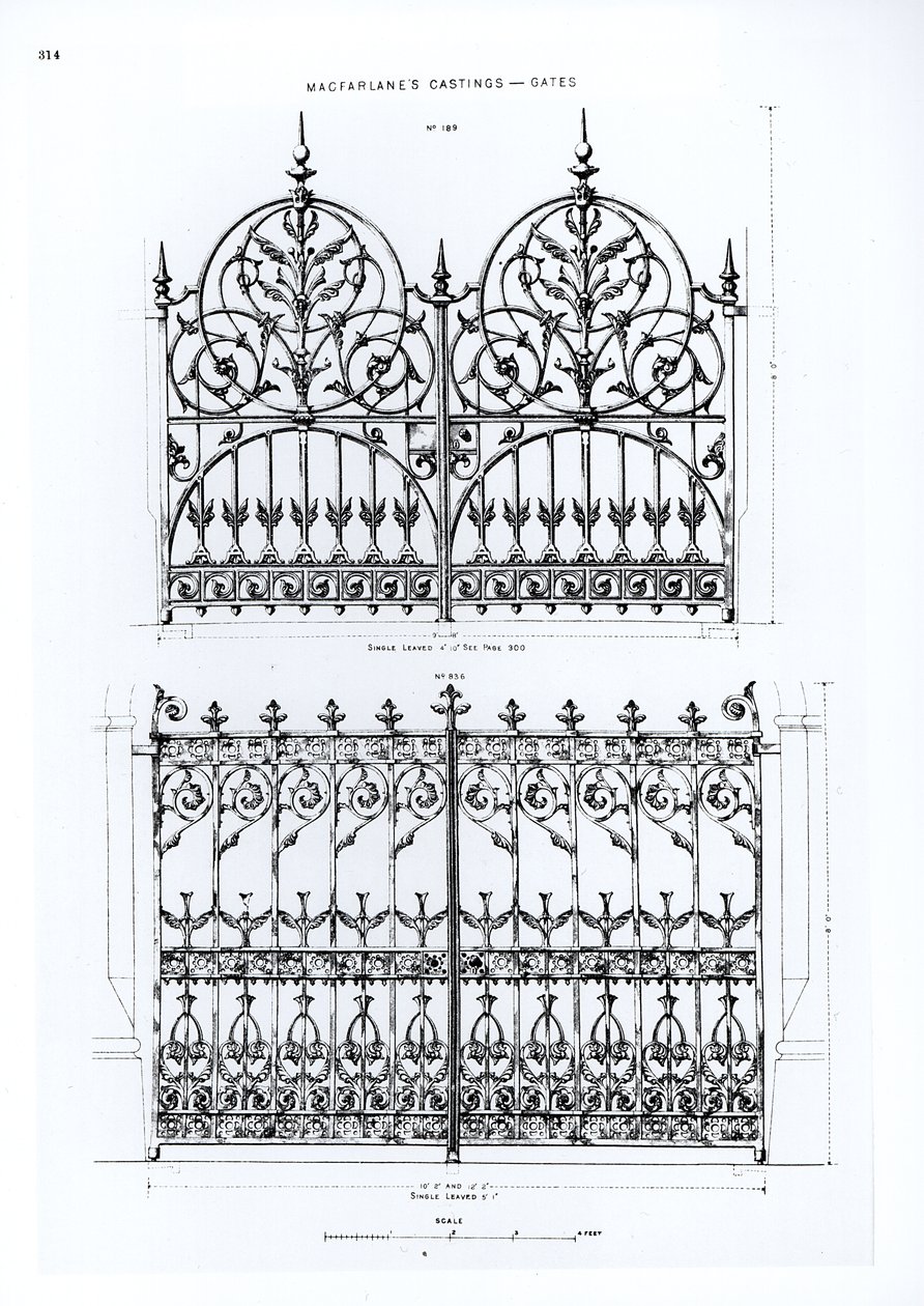 Projekty balustrad żeliwnych firmy Macfarlanes Castings autorstwa English School