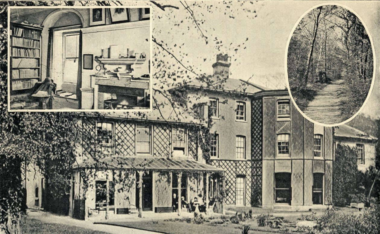 Down House, Downe, dom Karola Darwina (1809-82) z 1842 r. autorstwa English School