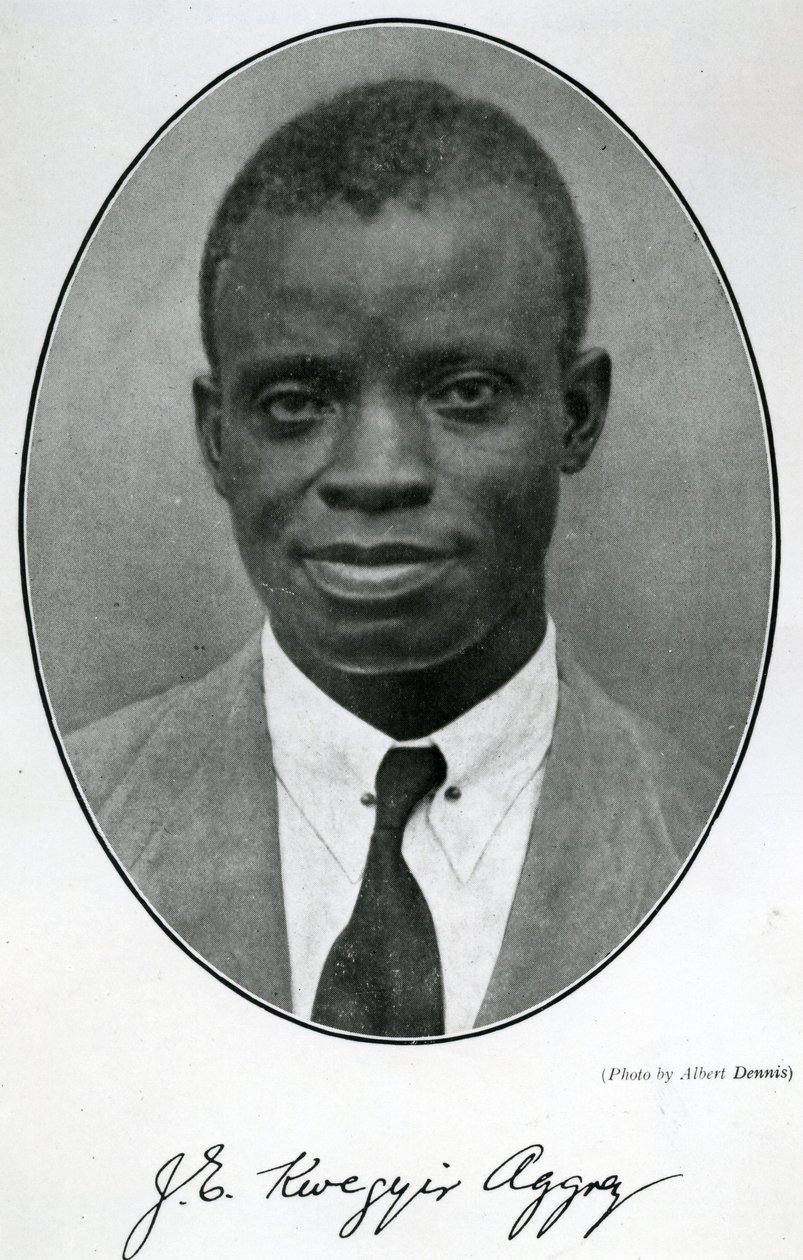 Dr. James Emmanuel Kwegyir Aggrey (1875-1927) (zdjęcie b / w)   Anababu autorstwa English School
