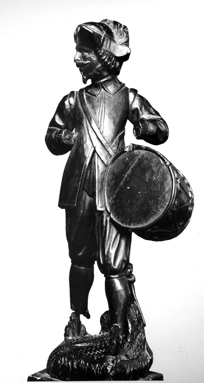 Perkusista, 1638 (drewno rzeźbione) autorstwa English School