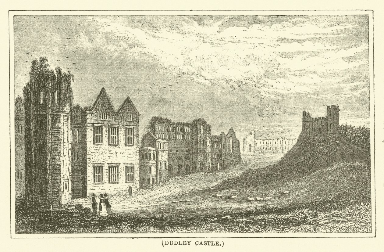 Zamek Dudley (grawerunek) autorstwa English School