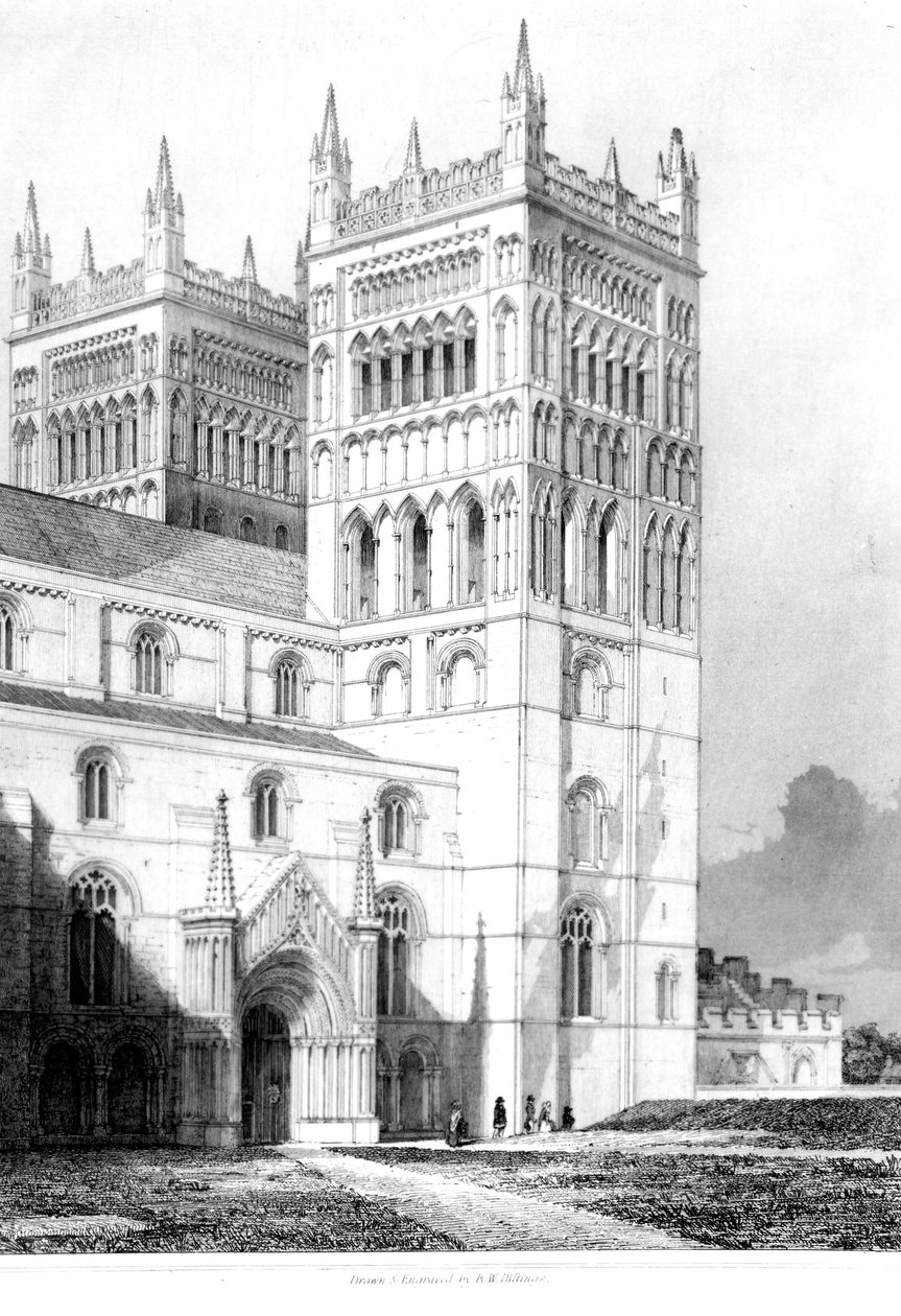 Katedra w Durham, 1843 autorstwa English School