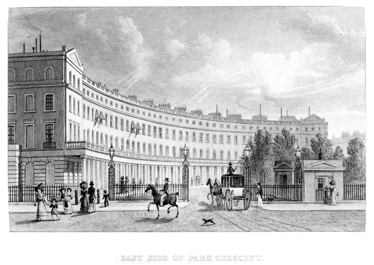 East Side of Park Crescent, 1830 autorstwa English School