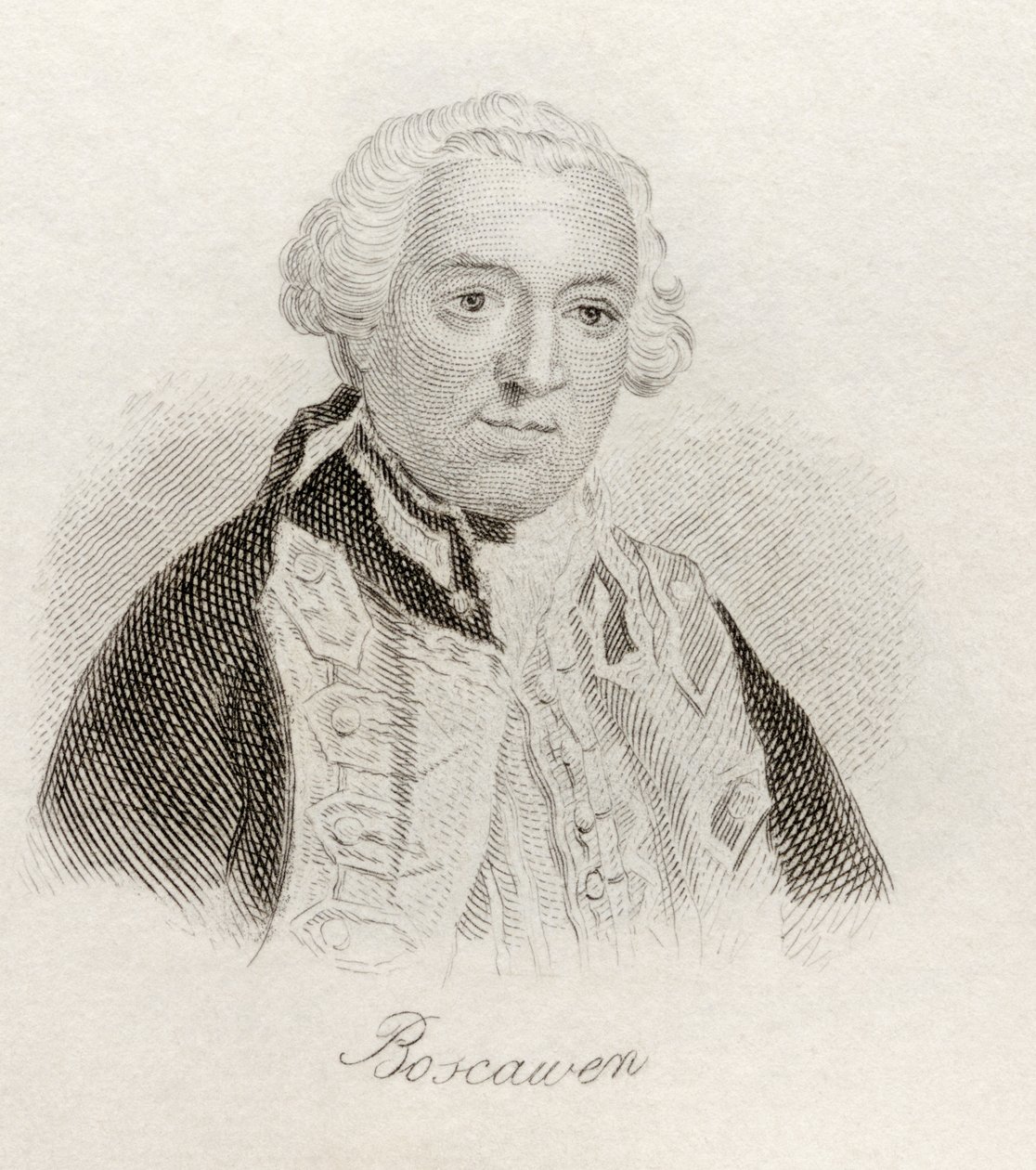 Edward Boscawen, ze „Słownika historycznego Krabba”, opublikowanego w 1825 r. autorstwa English School