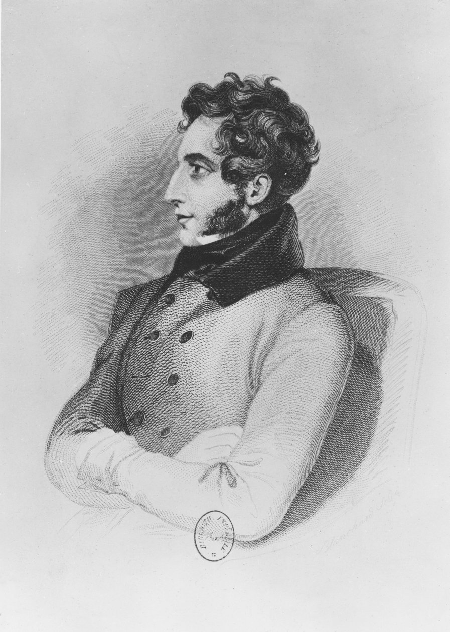 Edward Bulwer-Lytton, Lord Lytton (grawerowanie) autorstwa English School