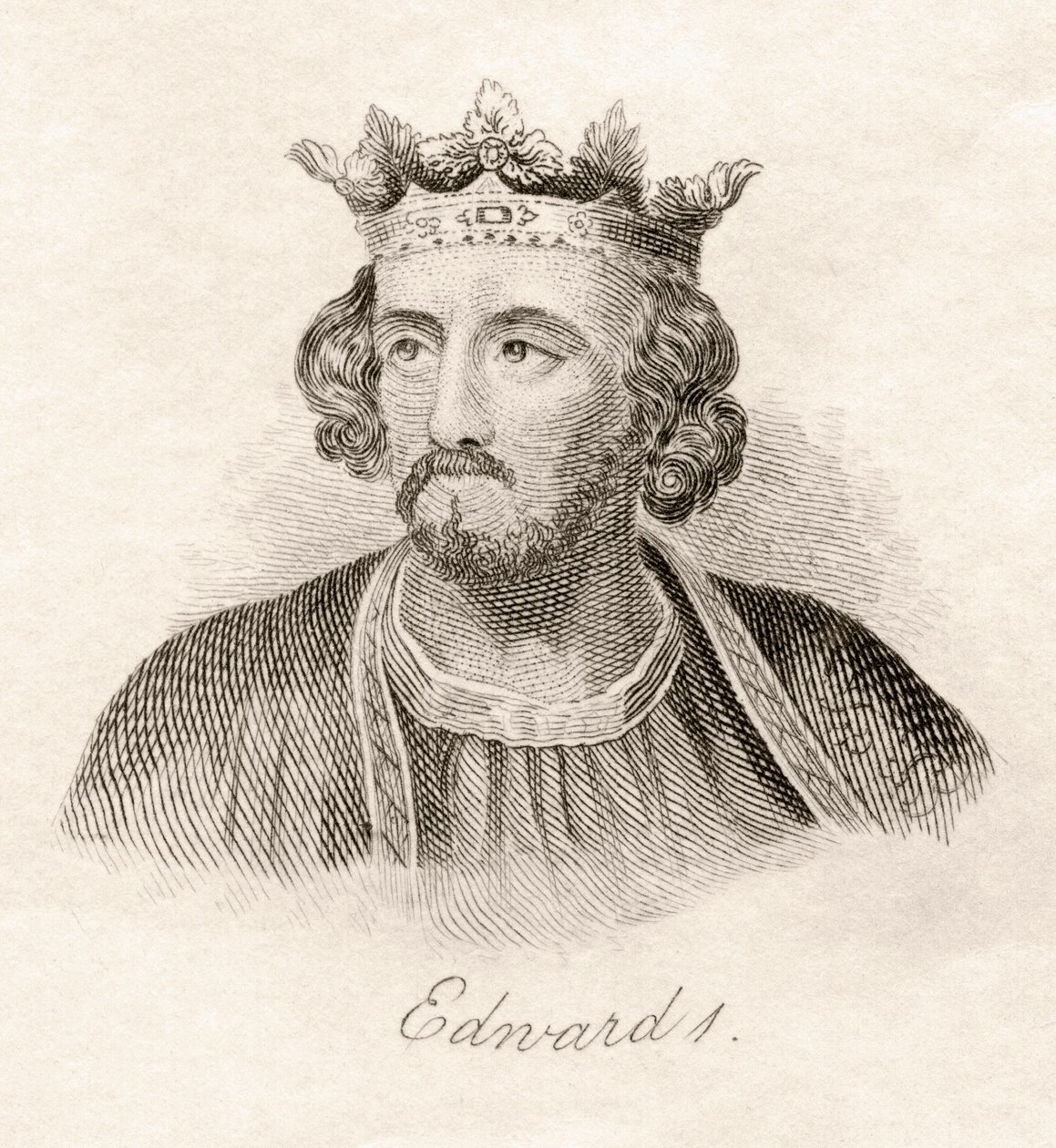 Edward I, ze „Słownika historycznego Krabba”, opublikowanego w 1825 r. autorstwa English School