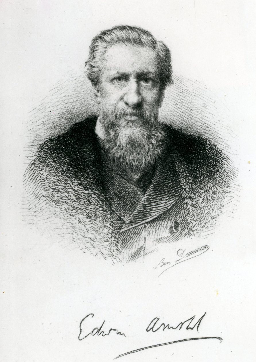 Edwin Arnold (1832-1904) (grawerowanie) autorstwa English School